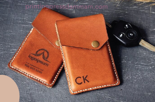 Leather key card holder
