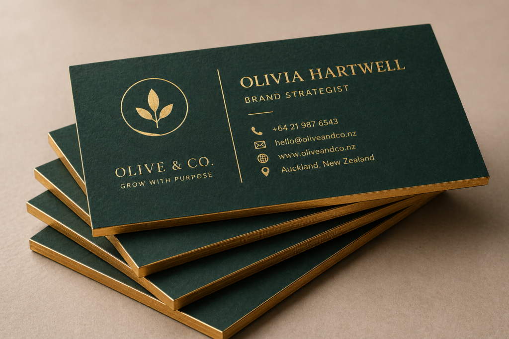 Edge Painting on business card printing