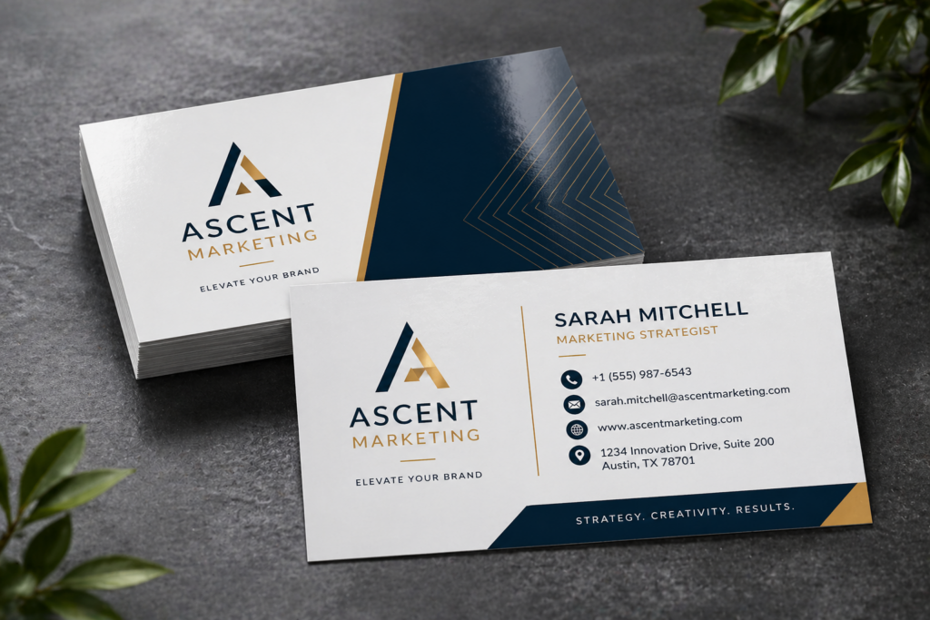 Glossy Cardstock Business Card printing