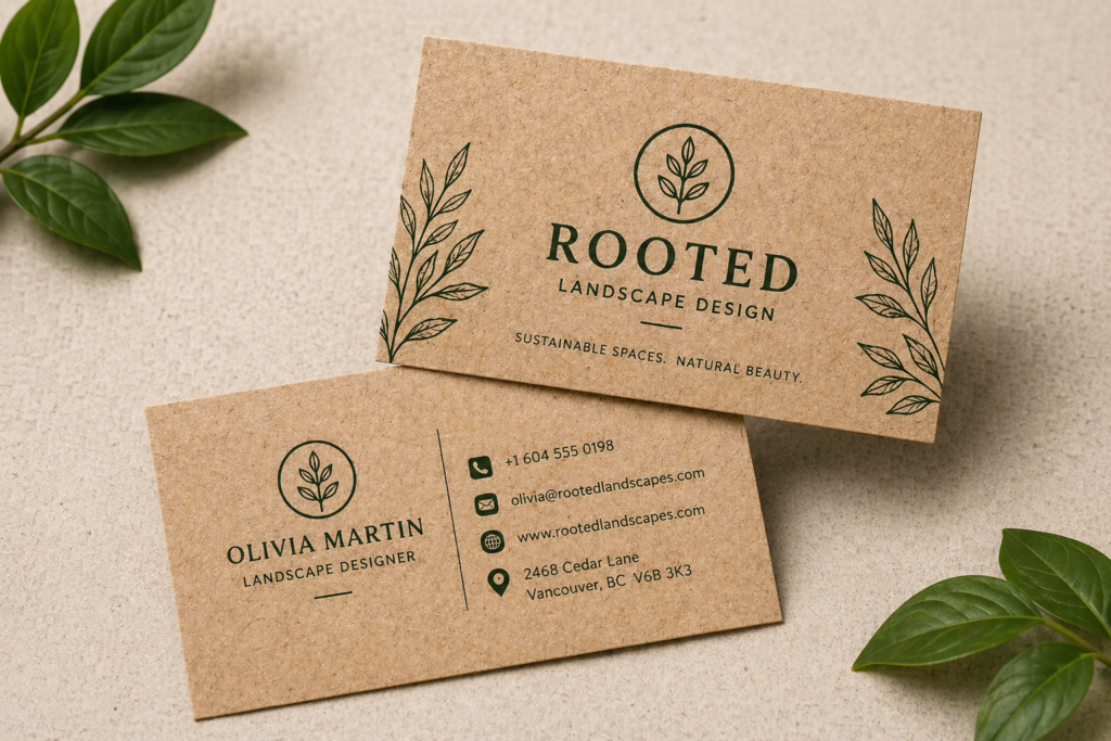 Recycled Paper Business Card printing