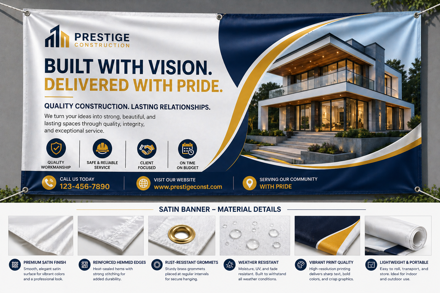 Satin Banner Printing: