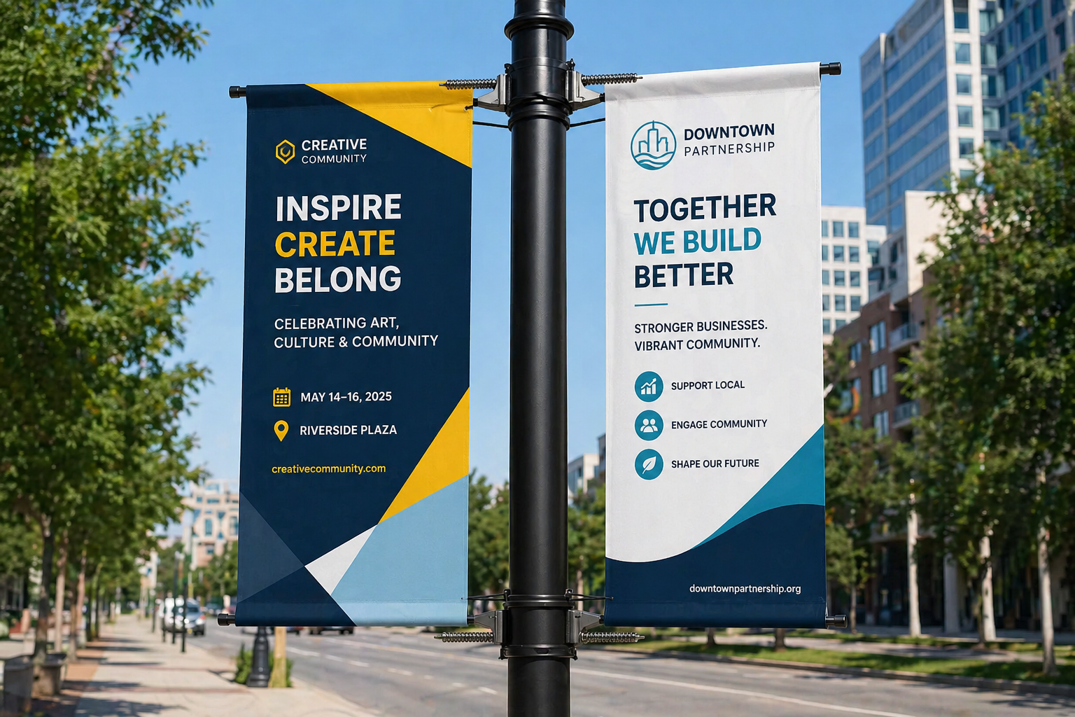 Street Pole Banner Printing