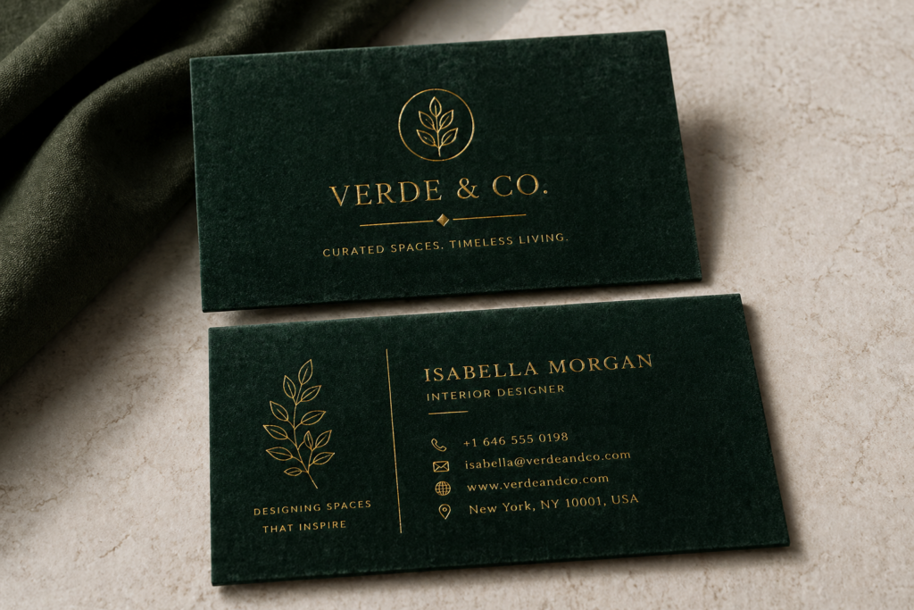 Velvet Finish Business Card