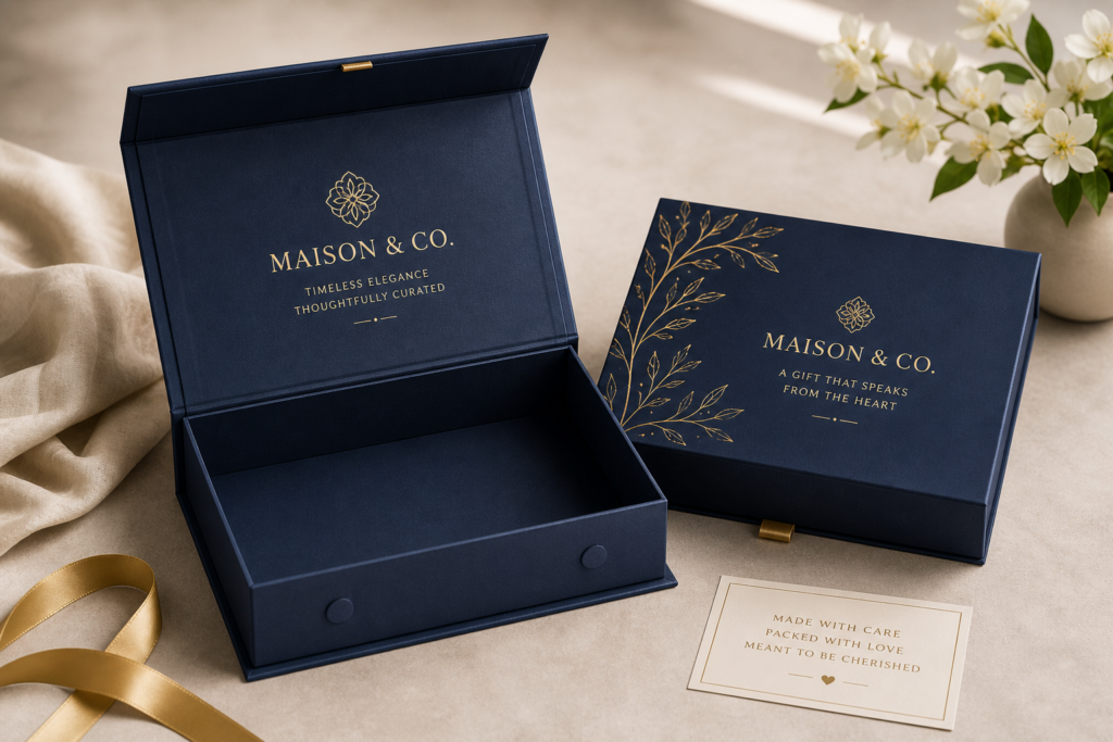 Magnetic closure with Rigid Luxury Gift boxes dubai