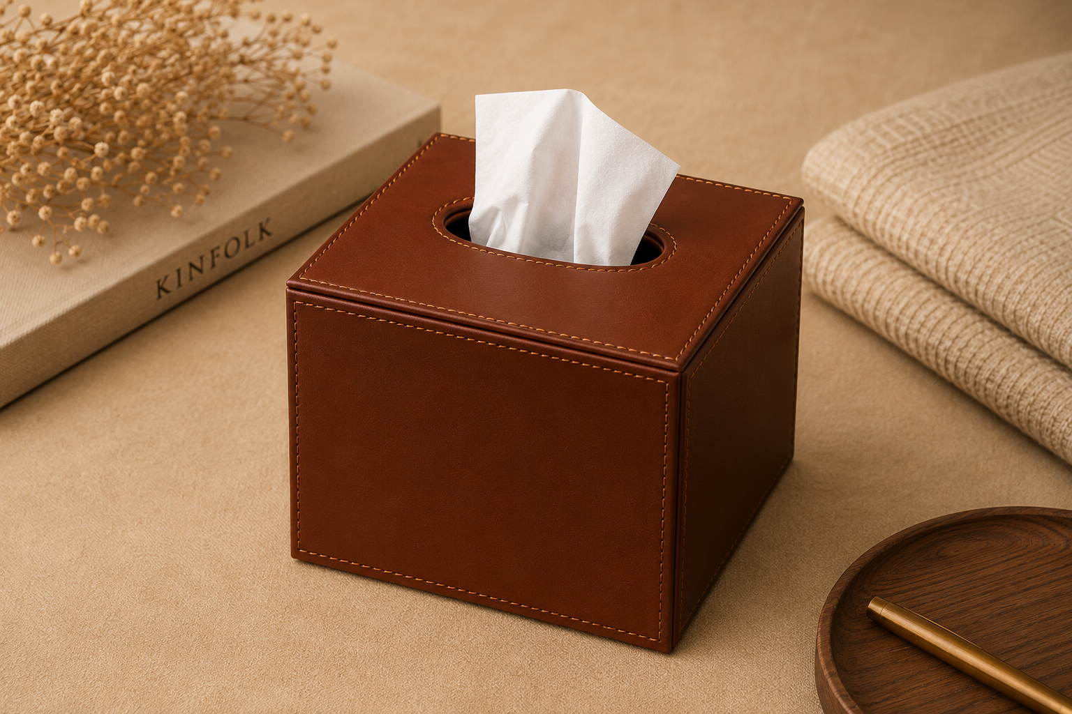 Leather Tissue Box