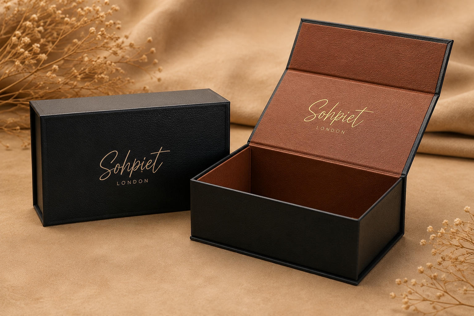 Magnetic Closure Leather Box