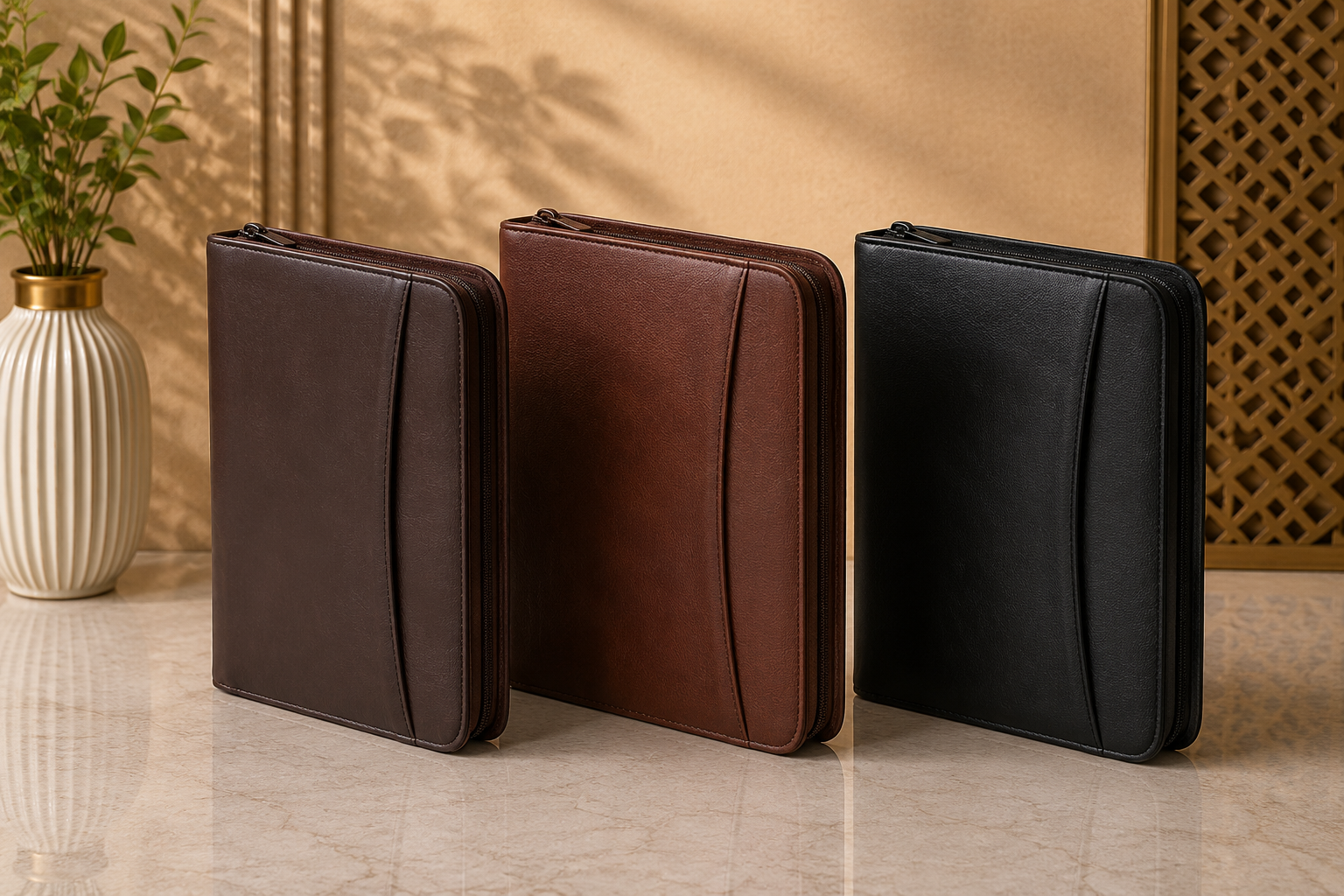 Zipper Portfolio Binders